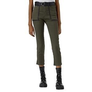 The Kooples Linen-Blend‎ Belted Jeans Brown Size 4